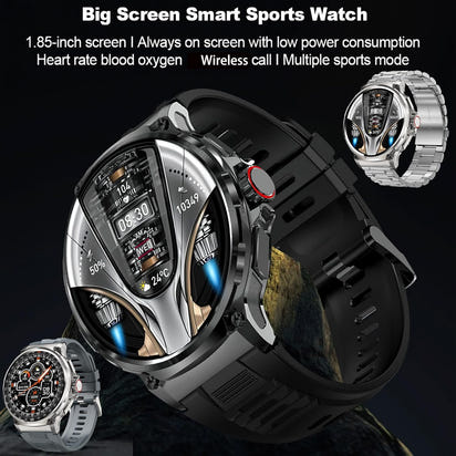 The All-Occasion Smart Watch for Men | 1.85” AMOLED HD Display, GPS, Bluetooth Calls, Compatible with Android & iOS