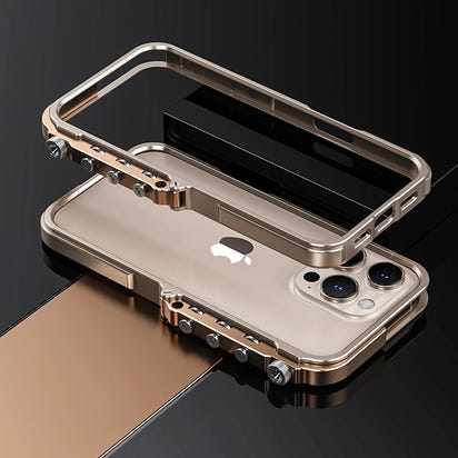 The Mechanical Metal iPhone Case | Aluminum Alloy Shockproof Frame for iPhone 17/16/15 Pro Max Series