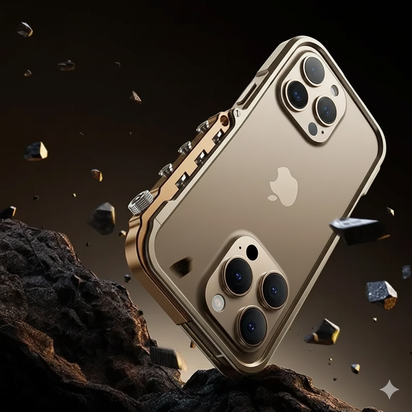 The Mechanical Metal iPhone Case | Aluminum Alloy Shockproof Frame for iPhone 17/16/15 Pro Max Series