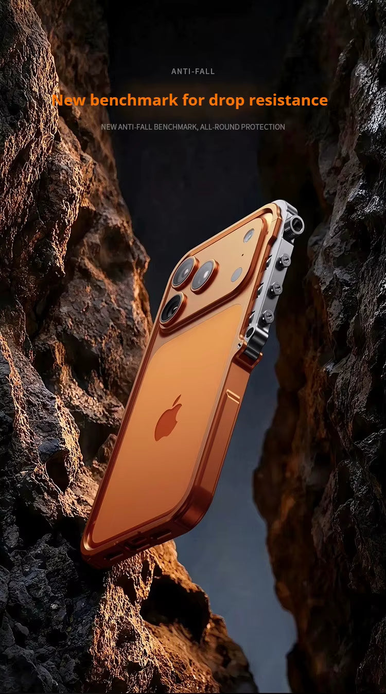 The Mechanical Metal iPhone Case | Aluminum Alloy Shockproof Frame for iPhone 17/16/15 Pro Max Series