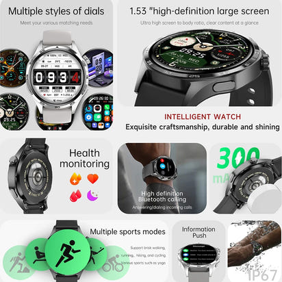 The Active Smart Watch for Men | AMOLED HD Display, Bluetooth Calling, GPS, NFC, Heart Rate & Compass
