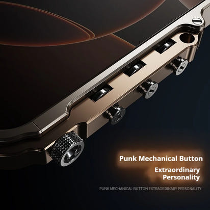 The Mechanical Metal iPhone Case | Aluminum Alloy Shockproof Frame for iPhone 17/16/15 Pro Max Series