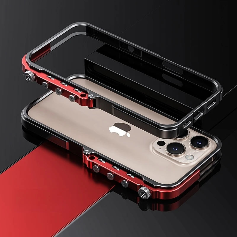 The Mechanical Metal iPhone Case | Aluminum Alloy Shockproof Frame for iPhone 17/16/15 Pro Max Series