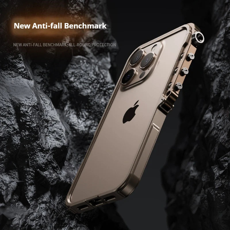 The Mechanical Metal iPhone Case | Aluminum Alloy Shockproof Frame for iPhone 17/16/15 Pro Max Series