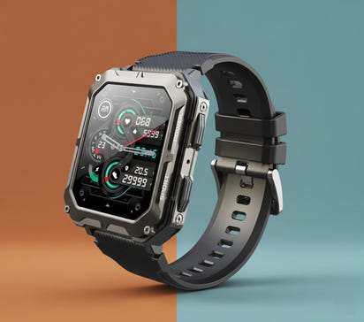 The Professional Smart Watch for Men | Large 1.83'' HD Screen Fitness Tracker with Bluetooth Calls, Music Control, Heart Rate Monitor